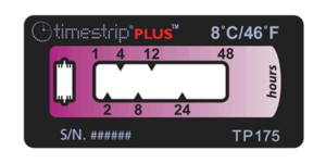 Timestrip PLUS temperature indicators TP175 8C 48hr
