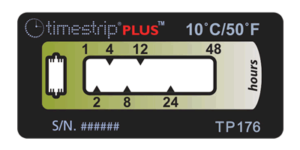 Timestrip PLUS temperature indicators TP176 10C 48HR