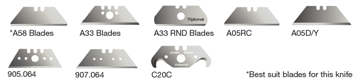 Diplomat Ultra Dual Action Safety Knife blades