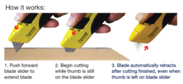 Diplomat Ultra Dual Action Safety Knife how it works