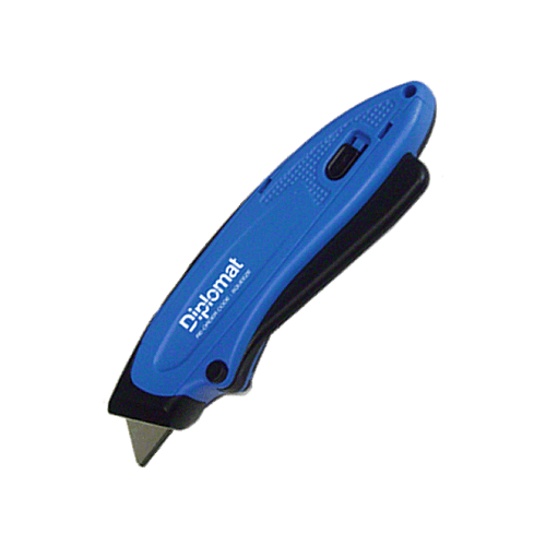 diplomat squeeze dual action auto retractable safety knife
