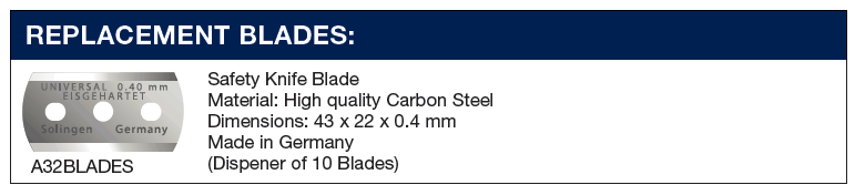 Diplomat A31 parrot safety knife replacement blades