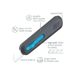 SLICE SMART RETRACT SAFETY KNIFE Ceramic Blade 10558 features