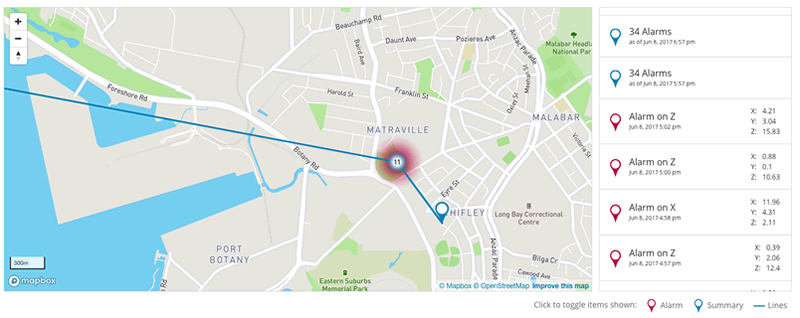 SpotBot cloud dashboard map magnify