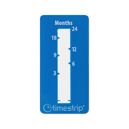 19 x 40 mm 5 x Timestrip Time Indicator Label 12 Months