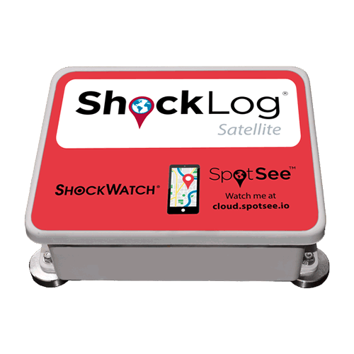 ShockLog Satellite impact recorder and tracking system