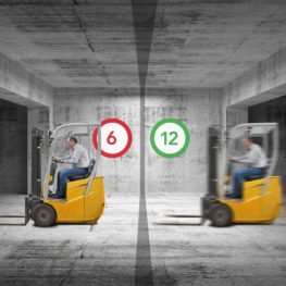 Limit forklift speed in areas of the warehouse with LSA