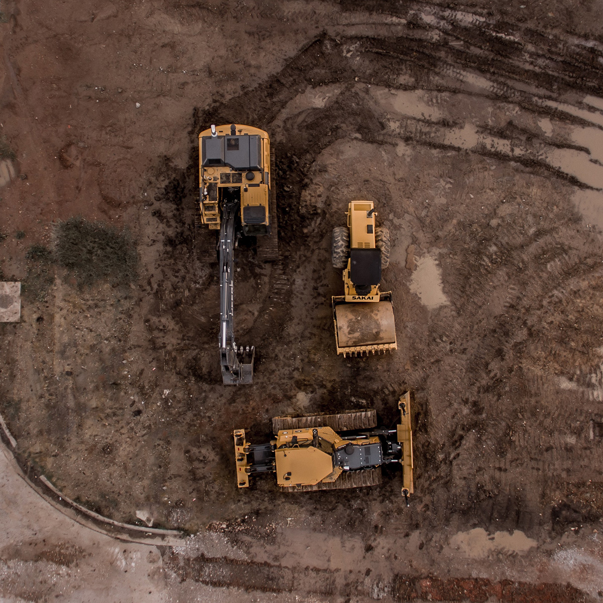Construction_Excavator Aerial