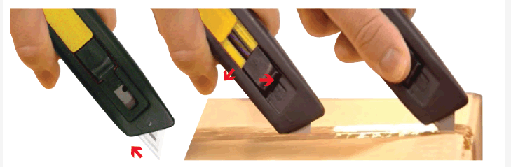 Diplomat Metal Auto Retractable Safety Knife Left Handed (A33LH)